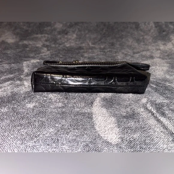 Coach Black Patent Leather Wristlet - Picture 6 of 7